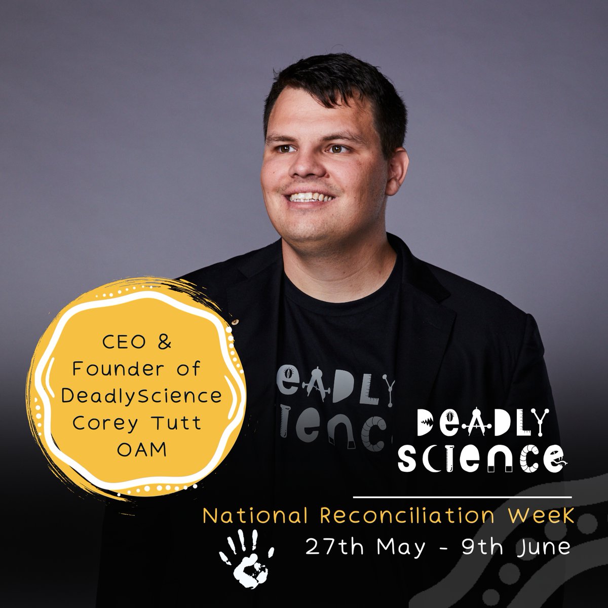 Are you looking for a keynote speaker for your Reconciliation Week event? Reach out now to secure Corey Tutt as your keynote speaker during Reconciliation week. Email admin@deadlyscience.org.au