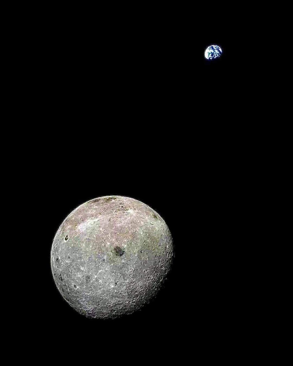 This photograph shows us the other side of the Moon, which we usually do not see. It was captured by the Chinese Chang'e 5-T1 spacecraft.