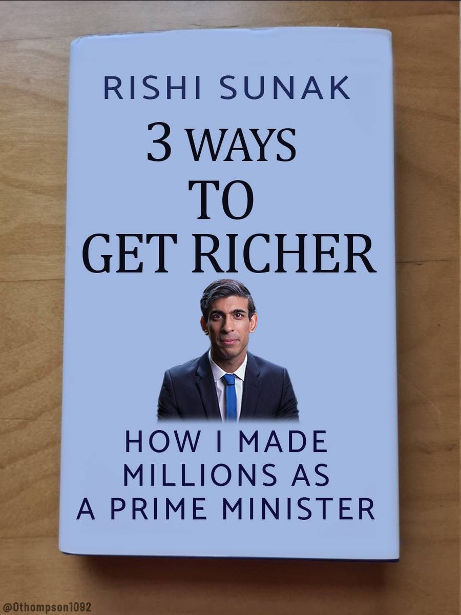 Sunak's only success as PM was making himself and his family more money. 

#ToriesOut665 #SunakOut555 #GeneralElectionNow #Sunackered #ToriesUnfitToGovern