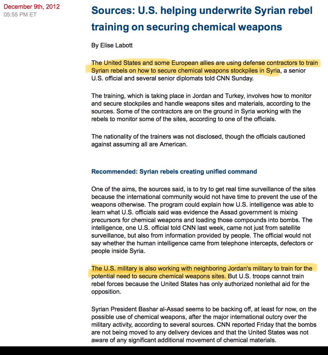 We’ve seen this one before. I warned a few weeks ago that this was the plan. This is the one where the CIA and Pentagon got caught training Syria’s Al Qaeda ‘rebels’ in the use of chemical weapons, then blamed Assad for using chemical weapons, and we didn’t find out until…