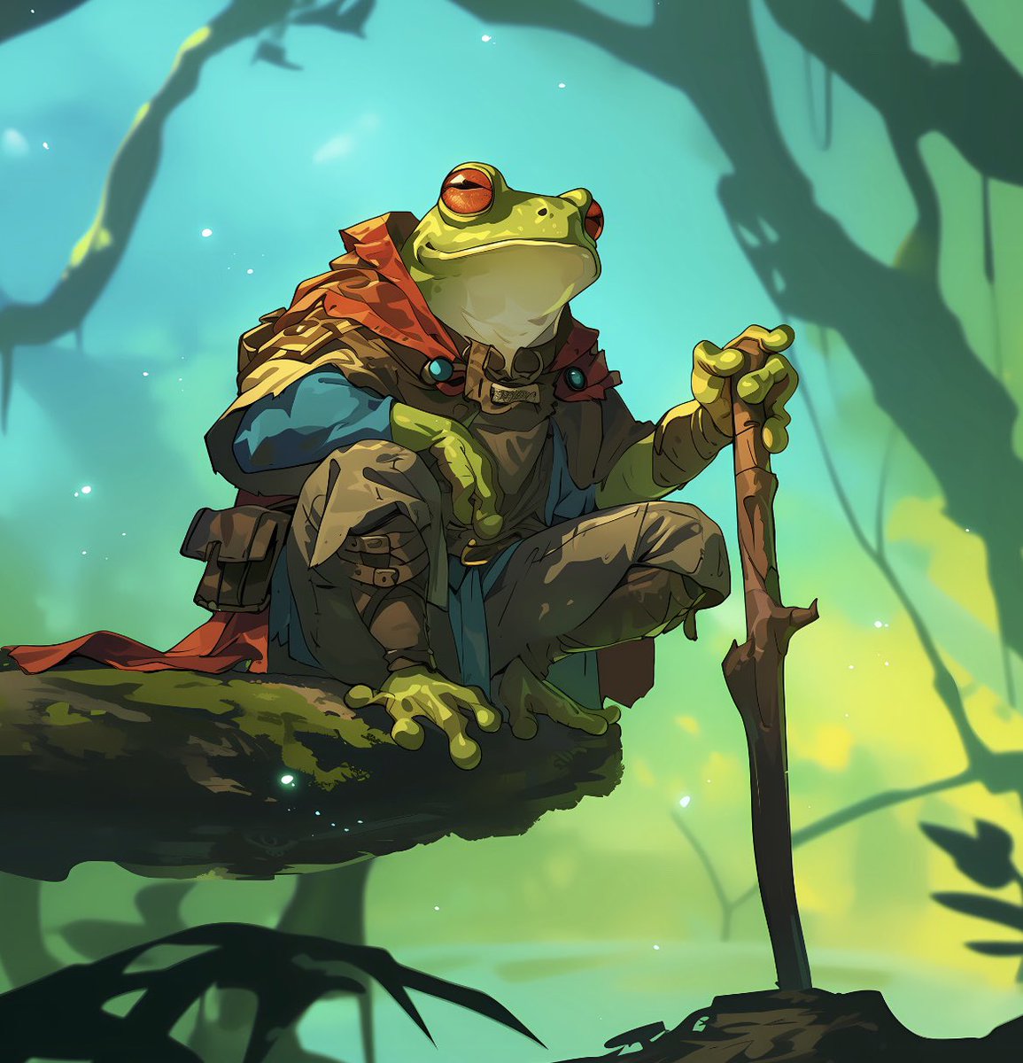 Meet Frog, Rainforest Ranger. Any other critter requests for #MTG #bloomburrow ?