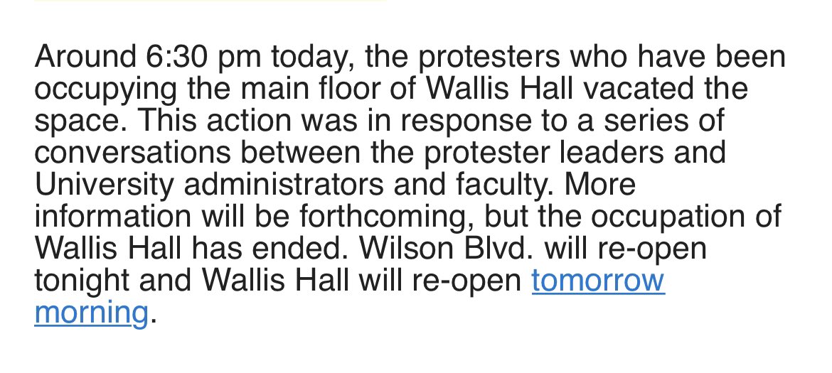 New from administration on U of R sit-in @news10nbc
