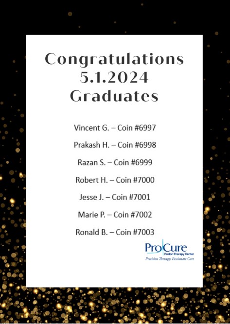 Congrats to our newest graduates💙“We are honored to have impacted 7,000 lives & counting,” said Dr. Brian Chon, ProCure’s Medical Director. More details for our 7,000th patient, celebration & milestone will be shared next week...💛#ProYou #EarlyDetection #HopeBloomsAtProCure