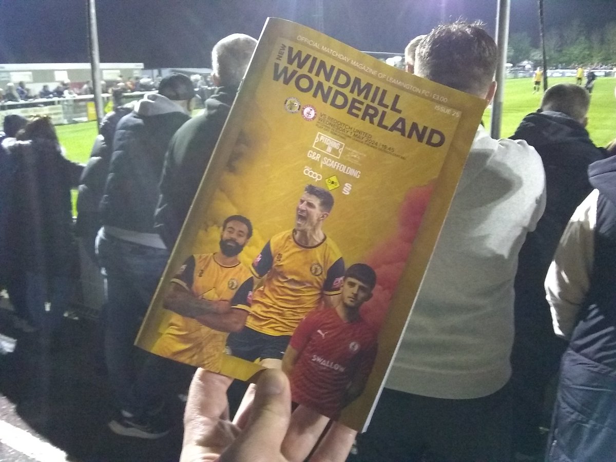 This evening's programme for the Southern League Premier Division Central play off semi-final between Leamington and Redditch United, £3 @nlprogs