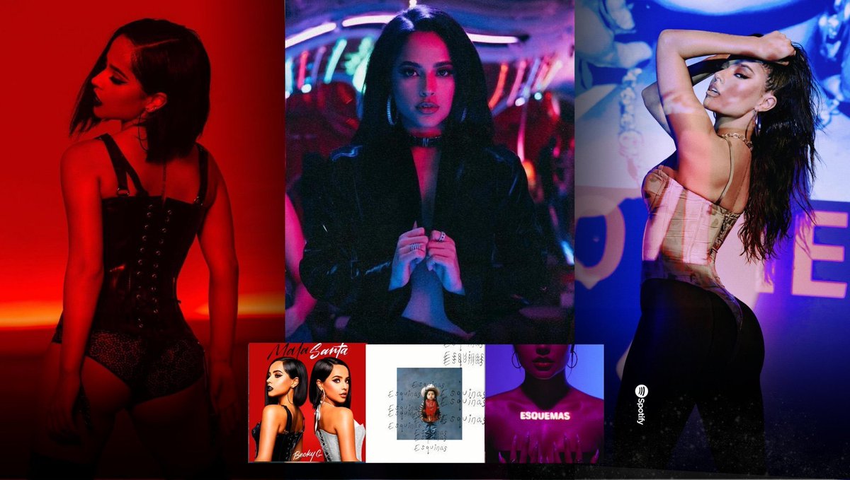 .@iambeckyg’s Albums on Spotify — Monthly Update (April):         
            
“MALA SANTA” — 2.55B (+16.3M)

“ESQUEMAS” — 1.53B (+26M)            

“ESQUINAS” — 445M (+29.1M)