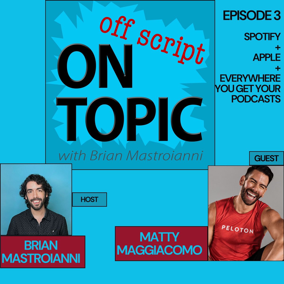 Excited for all of you to listen to tomorrow’s episode of the pod - my interview with @onepeloton’s @mattymaggiacomo drops tomorrow (Thurs)! 👂👀🎧🎙️Listen/Follow/Subscribe : podcasters.spotify.com/pod/show/brian… #peloton #podcast