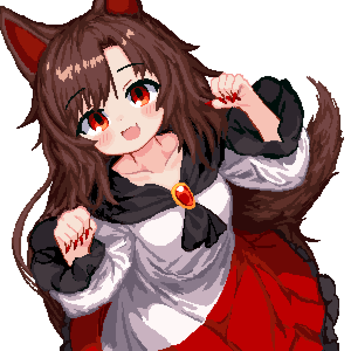 imaizumi kagerou 1girl solo long hair looking at viewer blush smile open mouth  illustration images