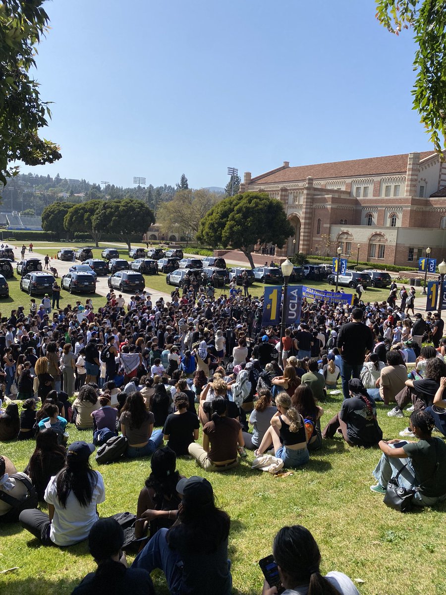 NOW AT UCLA: More police present at student lead press conference than at last night’s violent Zionist attack