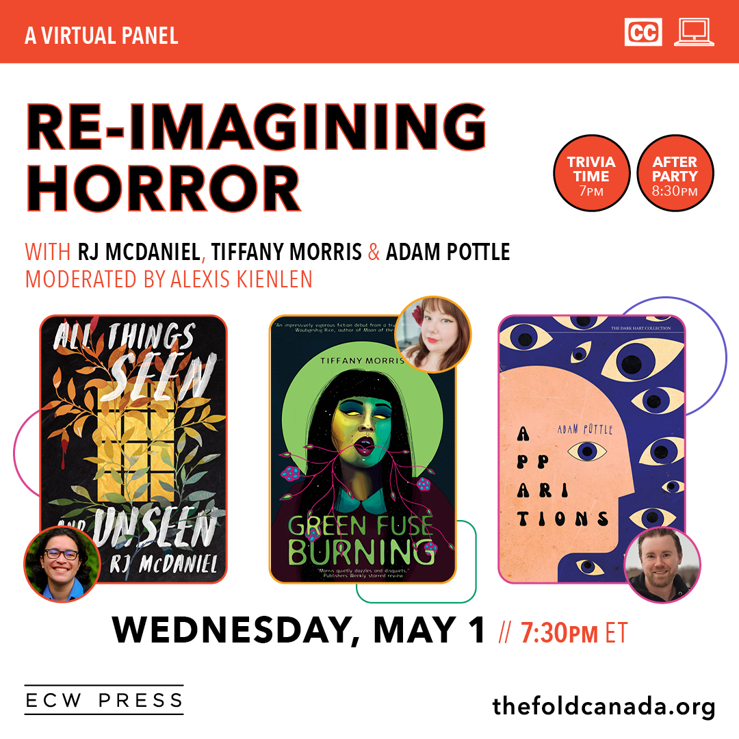 Re-Imagining Horror begins in 15 minutes! Join RJ McDaniel, Tiffany Morris and Adam Pottle discuss the structure of genre work and the role of horror in navigating race, gender expression, disability, culture and more. fold2024.vfairs.com #FOLD2024