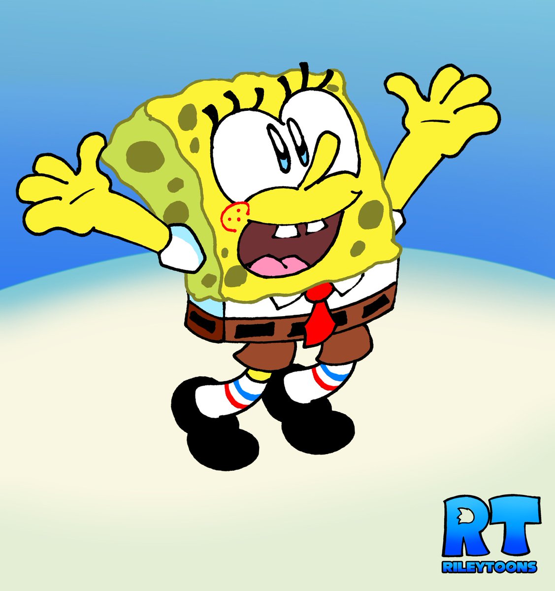 Crap I forgot his tie #spongebob