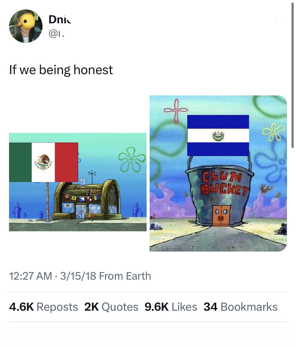 Salvadorans were the butt of every meme and joke on old Twitter. It made us stronger. 😊