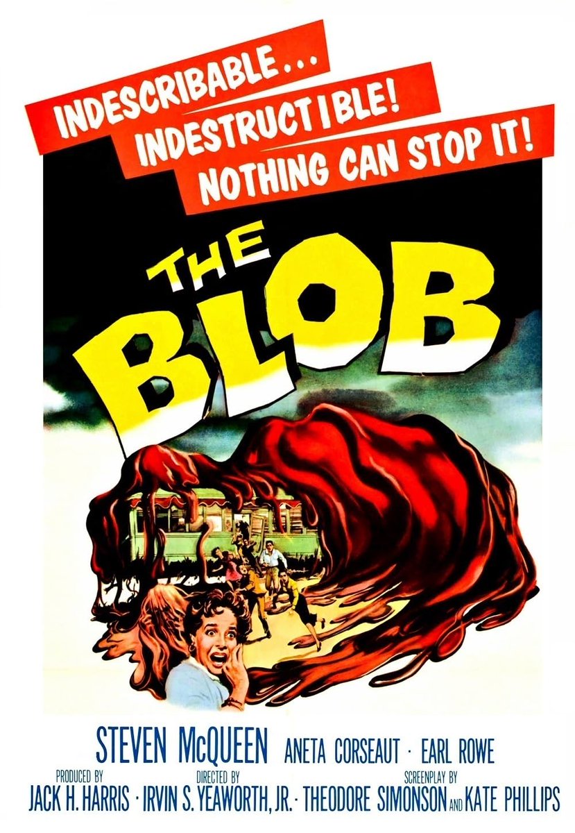 #NowWatching The Blob (1958). A movie I remember watching with my mom. A movie I absolutely love.
