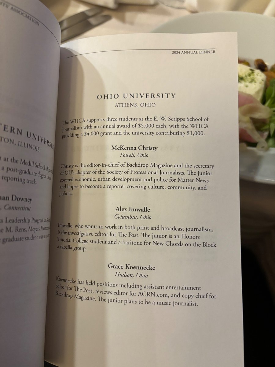 Very honored to have been in attendance at the White House Correspondents Dinner as a 2024 @whca Scholar! It was such an amazing weekend getting to meet other scholars and journalists, as well as meet and see some of my heroes!