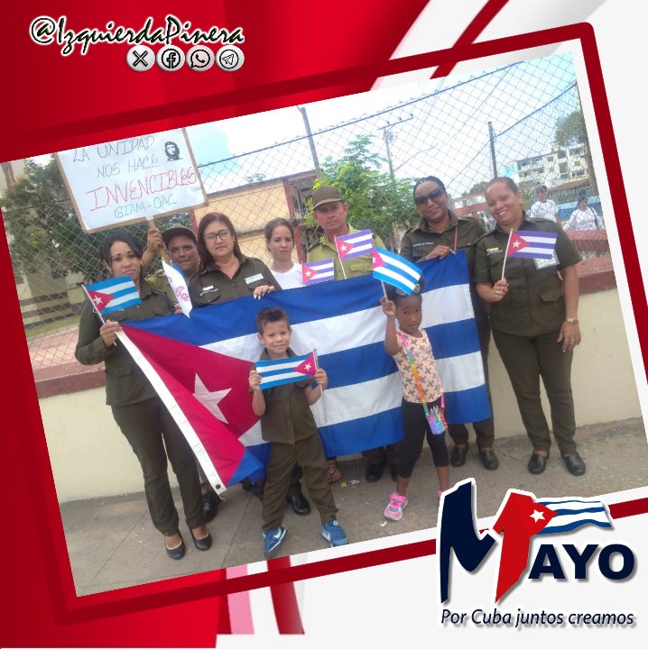 Nuestros combatientes del MININT del municipio especial Isla de la Juventud desfilaron hoy con sus pequeñas semillitas del futuro. #PorCubaJuntosCreamos #DeZurdaTeam #IzquierdaPinera