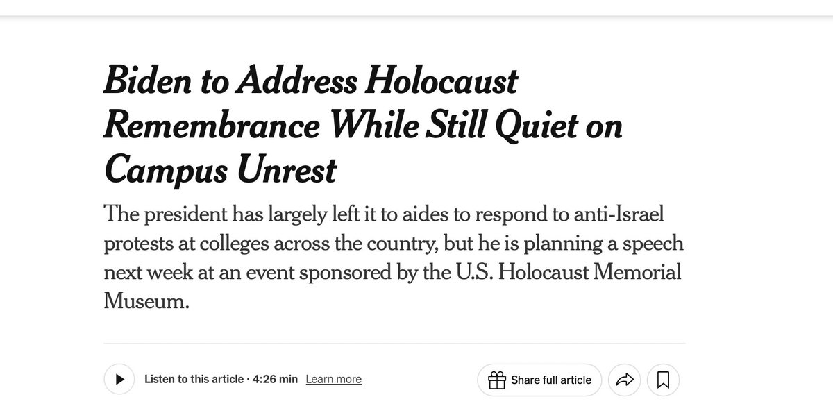 lol President Biden, who has personally stayed relatively quiet during college campus protests in recent days, plans to speak out against antisemitism next week at a ceremony hosted by the U.S. Holocaust Memorial Museum’s annual “days of remembrance” commemoration, the White…