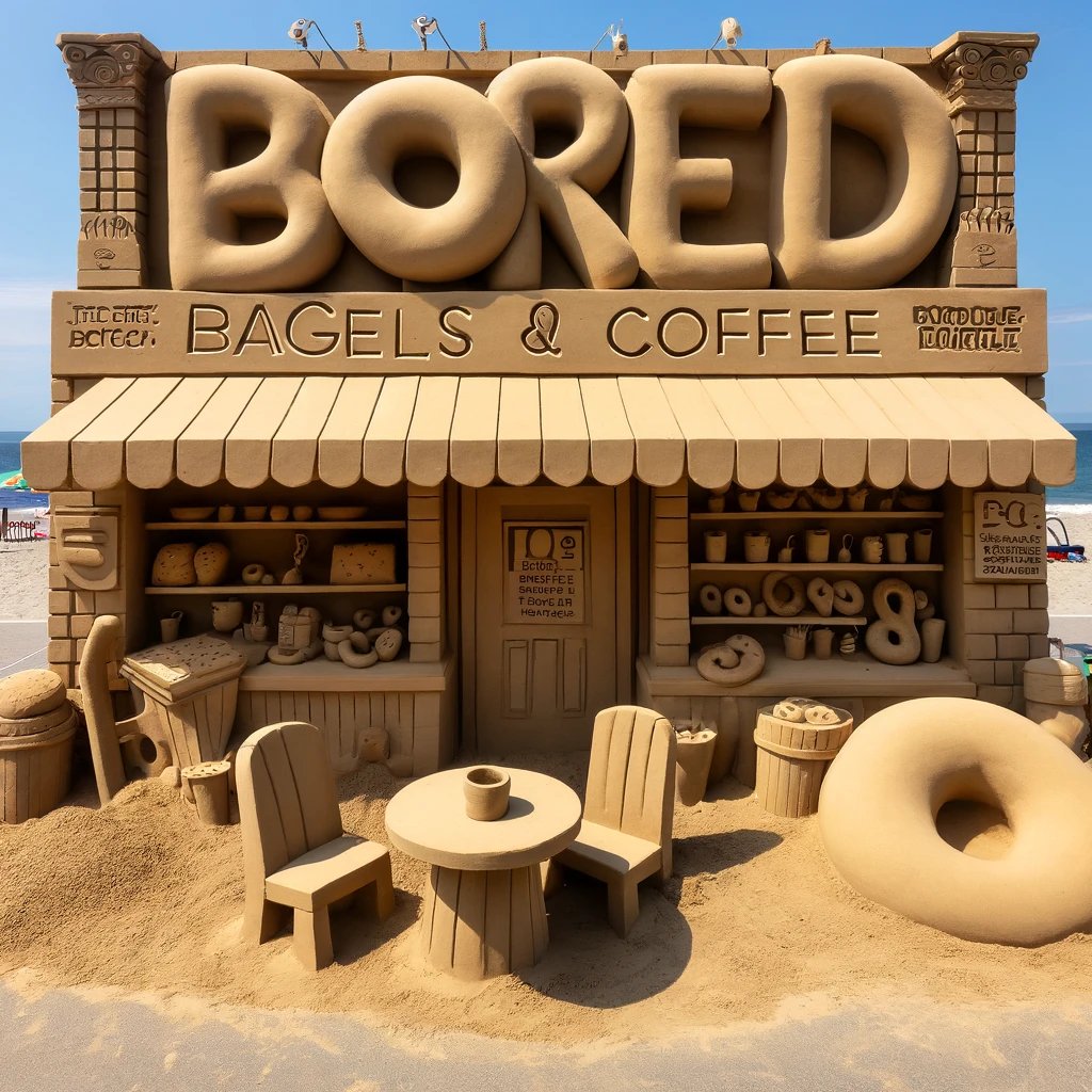 I really enjoyed the @welcomeapes space today. @GordonGoner infamous quote was mentioned about building the sandbox which the community can build the sand castles. I'm pretty sure he didn't have a @Bored_Bagels in mind. F*ck it we are building it any way 😉#AIgenerated