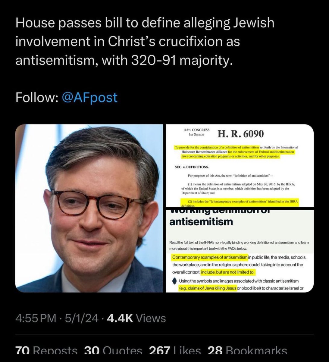 Dear US Government, 
Pass and vote on whatever you like. We all see you. I’m done listening to you.  

jews killed Christ 
Christ is King. 

@SpeakerJohnson and the rest are owned by israel. 

It’s ok to be White. 

Fuck right off. I’m done with your BS.