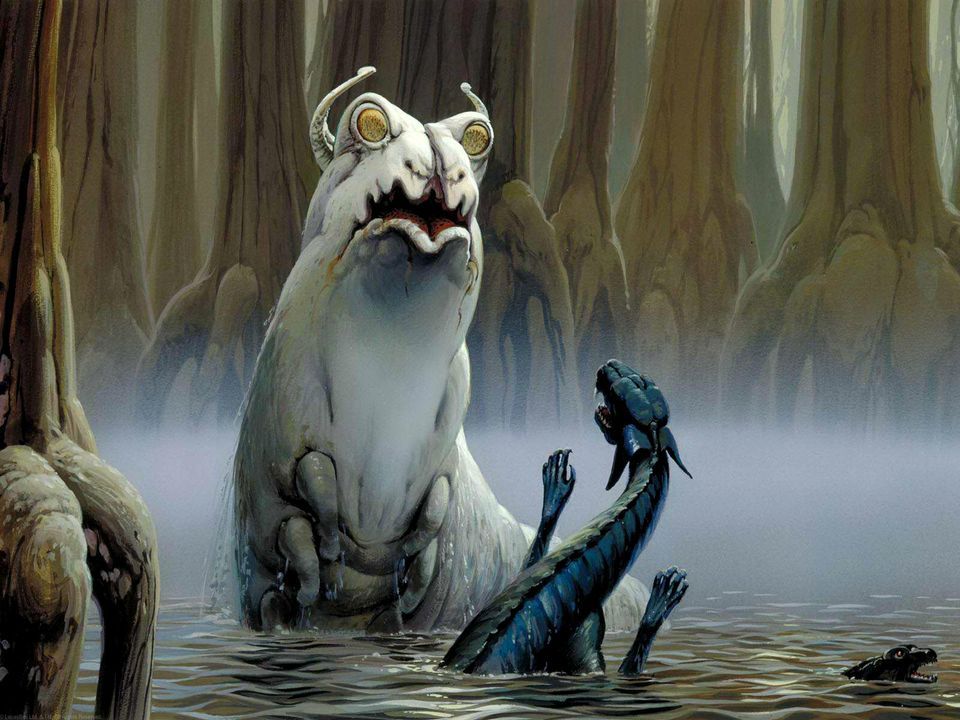Ralph McQuarrie #fantasyart #Dragons #Epic #creatures #giants #forest