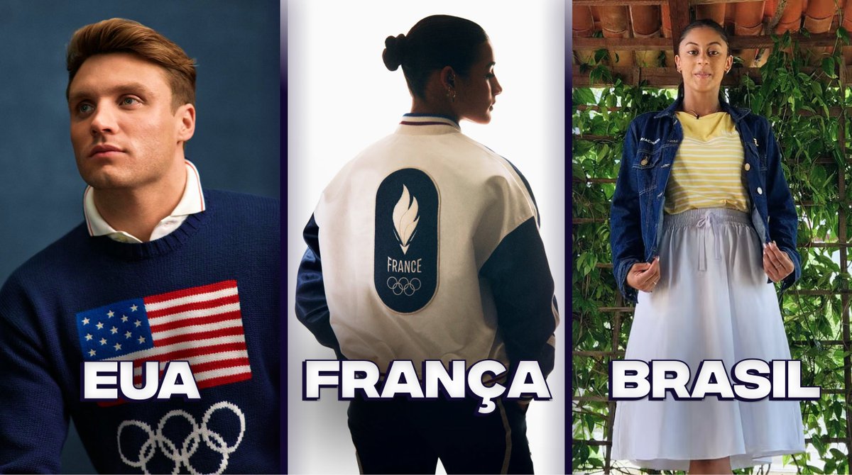 Delegações apresentam uniformes para as Olimpíadas de Paris.