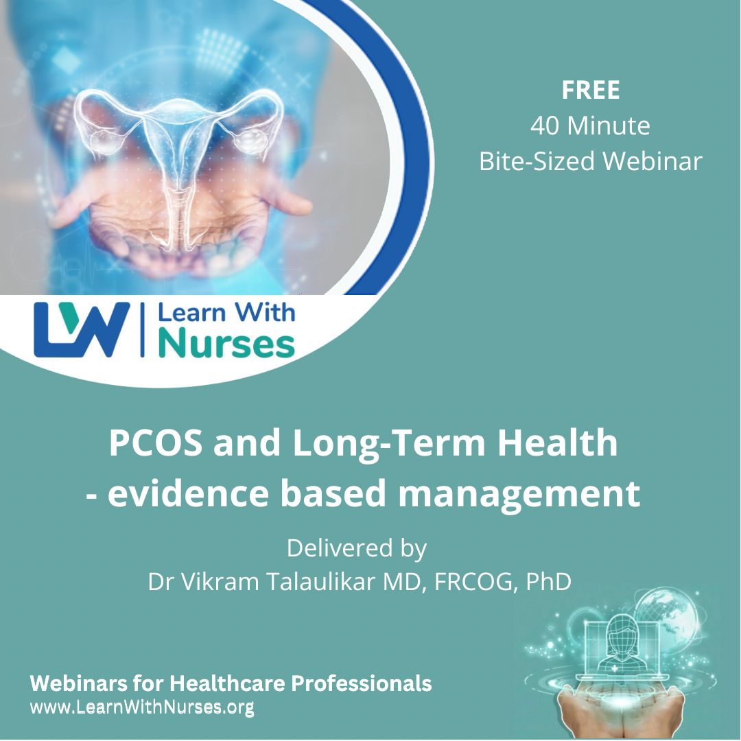 🗓️16.5.2024⏰6.30pm 🚺PCOS and Long Term Health 📢@VikramSinai 🩺Open to all #HCPs 🎓Certificates via @MedAllApp Register here: learnwithnurses.org/event/pcos-and… #WomensHealth #gynecology #gynaecologist #health #pcos @WeGPNs @Gpnsnn @WeNurses @WeStudentNurse