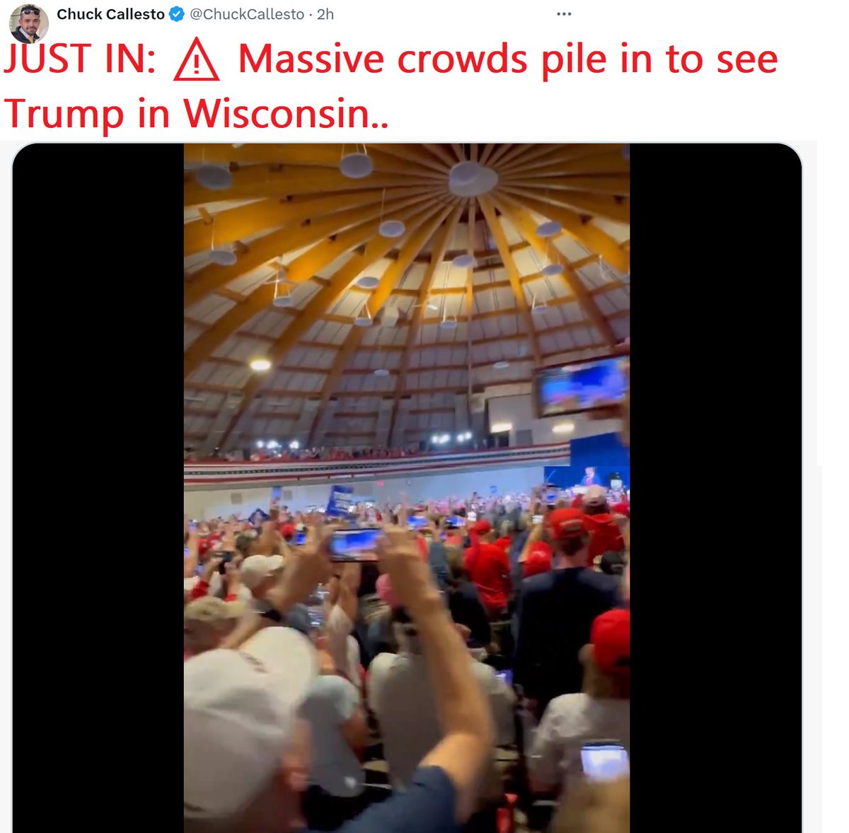 🇺🇸❤️PATRIOT FOLLOW TRAIN❤️🇺🇸 🇺🇸❤️HAPPY WEDNESDAY EVENING !❤️🇺🇸 🇺🇸❤️DROP YOUR HANDLES ❤️🇺🇸 🇺🇸❤️FOLLOW OTHER PATRIOTS❤️🇺🇸 🔥❤️LIKE & RETWEET IFBAP❤️🔥 🇺🇸❤️PRAY FOR TRUMP❤️🇺🇸 JUST IN: ⚠️ Massive crowds pile in to see Trump in Wisconsin..