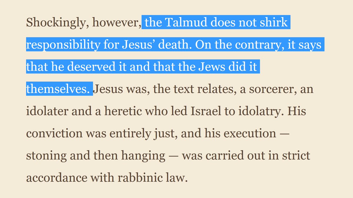 #JewsKilledChrist according to the Talmud