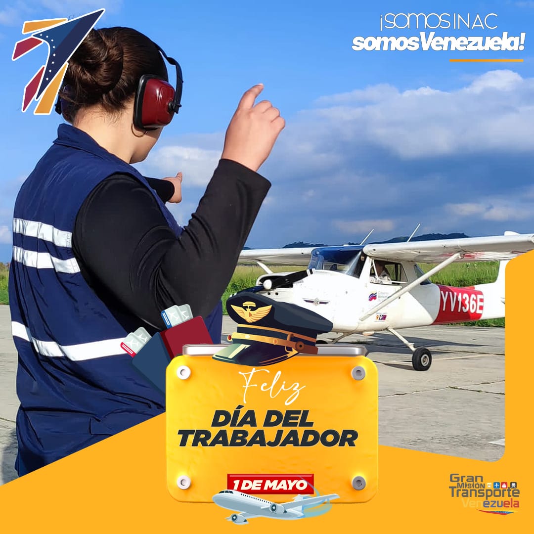 A todo el personal que hace posible el desarrollo y progreso de la aviación civil en Venezuela, les deseamos un feliz Día Internacional del Trabajador. ¡Gracias por su labor incansable!