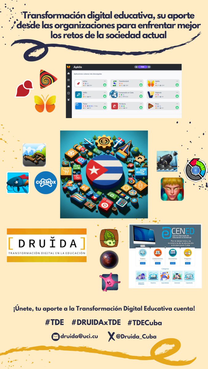 Delly Lien González (@dellylien1) on Twitter photo Avanza el desarrollo de la Escuela de Competencias Digitales y Transformación Digital #EscuelaDRUIDA2024 de la Red <a href="/Druida_Cuba/">Red Druida Cuba</a> coordinada por <a href="/universidad_uci/">Universidad de las Ciencias Informáticas</a> Únete a los esfuerzos de la #TDE para enfrentar mejor los retos de la sociedad actual #DRUIDAxTDE #TDECuba #SomosUCI Avanza el desarrollo de la Escuela de Competencias Digitales y Transformación Digital #EscuelaDRUIDA2024 de la Red <a href="/Druida_Cuba/">Red Druida Cuba</a> coordinada por <a href="/universidad_uci/">Universidad de las Ciencias Informáticas</a> Únete a los esfuerzos de la #TDE para enfrentar mejor los retos de la sociedad actual #DRUIDAxTDE #TDECuba #SomosUCI