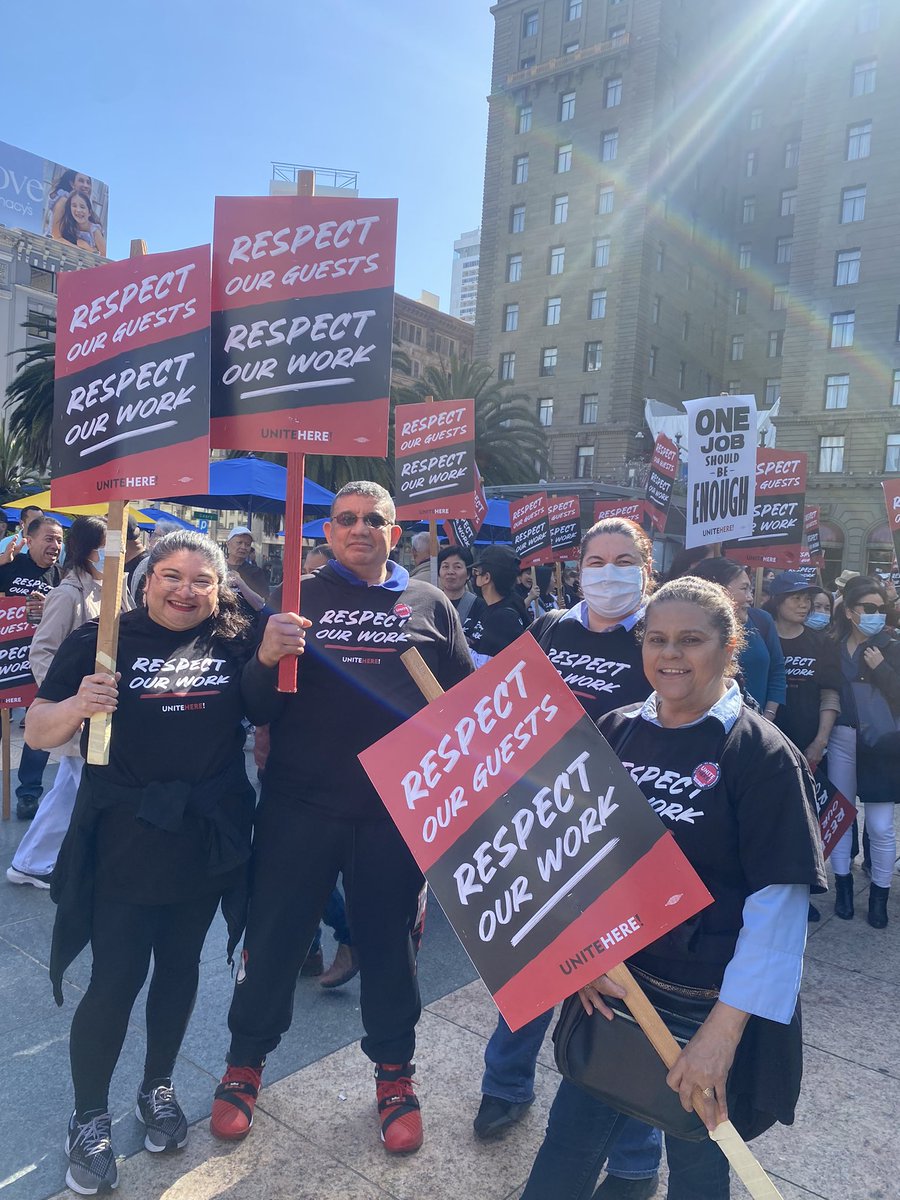 BREAKING: We are getting ready to march! 10,000 Bay Area hotel workers have union contracts up for negotiation this year – and we are ready to fight! Our campaign is kicking off with a march through downtown San Francisco.