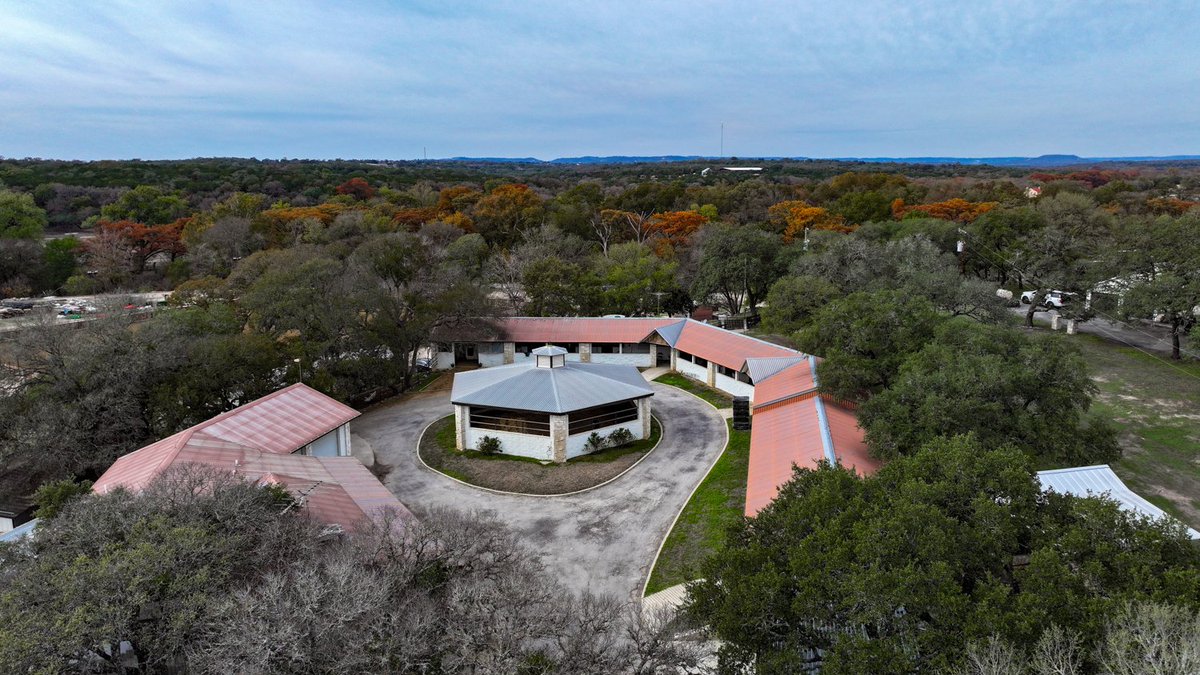 57.09 ac Corrival Ranch: boarding, rehab & conditioning therapy, full surgical, training, AQHA/APHA horse sales. 97 stalls, 18 pastures w/sheds, 24 paddocks. 2 arenas. 8 RV hookups. 6 homes. $15M #txhorseproperty #sisterdaletx #southtexas #texashillcountry tinyurl.com/1106Boerne