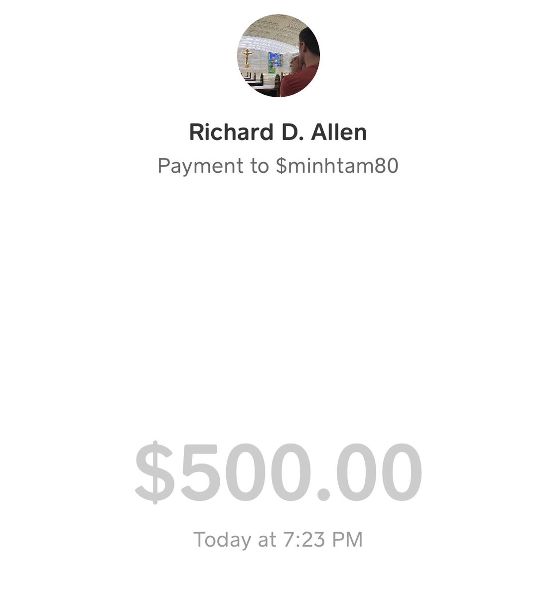 Sent you $500! Thanks for having my notifications ON!