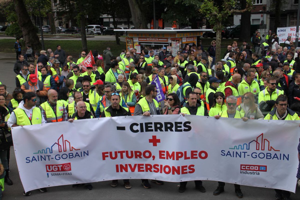 SgCcoo's tweet photo. @CCOOdeAsturias @jmzapicog Basta ya al cierre de actividades, despido de trabajadoras/es sin causas justificadas y sin autorización administrativa. 
@SaintGobainES debe explorar alternativas para mantener el empleo en la fábrica de Avilés. Por responsabilidad y compromiso #makingtheworldabetterhome https://t.co/zCwATqywb3
