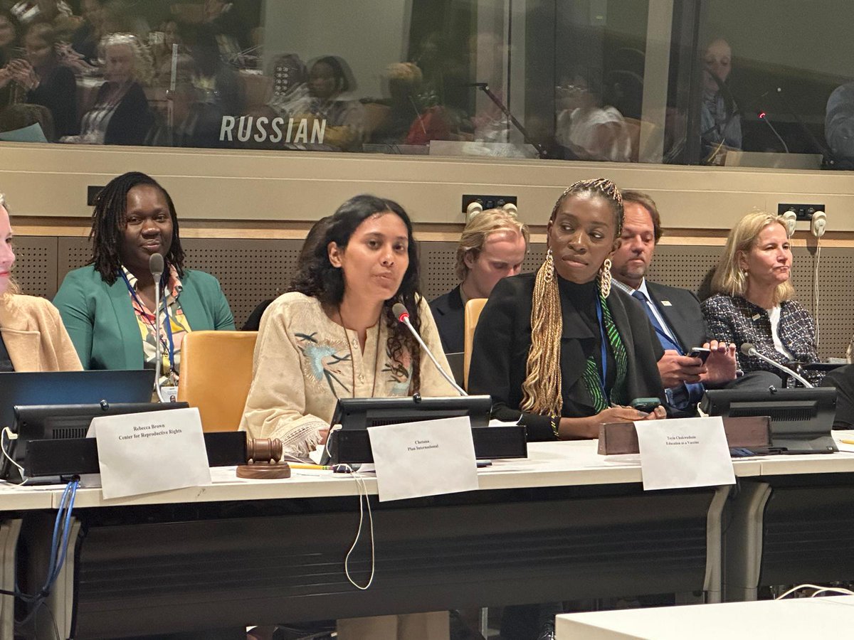 📢Day 2 of #CPD57 @PlanGlobal delegation and we 1⃣ hosted an intergenerational dialogue with gov'ts and adolescents on #SRHR with @SheDecidesGFI @AdolescentPlan @UNGEI 2⃣ spoke at a joint CSO event with @ReproRights on celebrating ICPD's Impact on Choice & Autonomy. Go team!