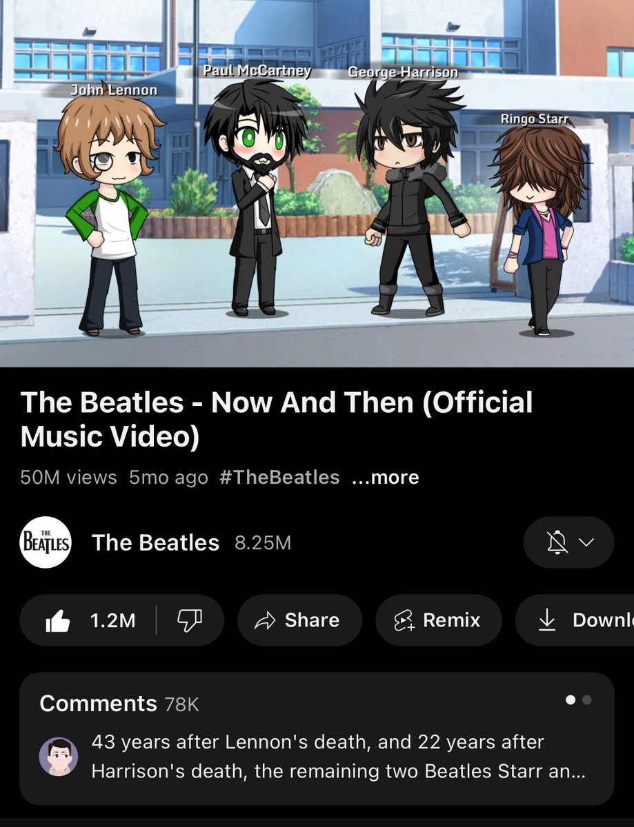 hey guys remember when the beatles released their now and then music video as a glmv? that was kind of odd of them