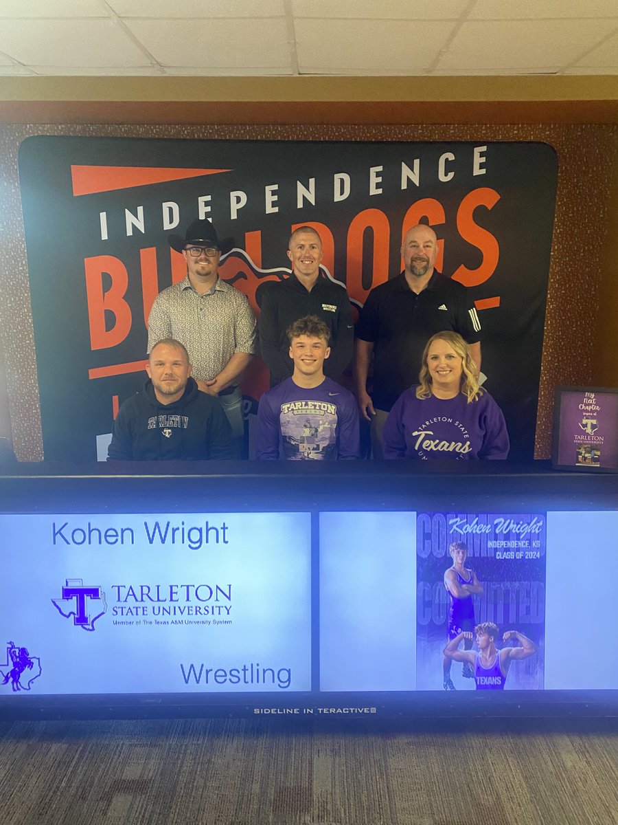 Kohen Wright has committed to continue his wrestling career at Tarleton State University inTexas. Congrats Kohen!!