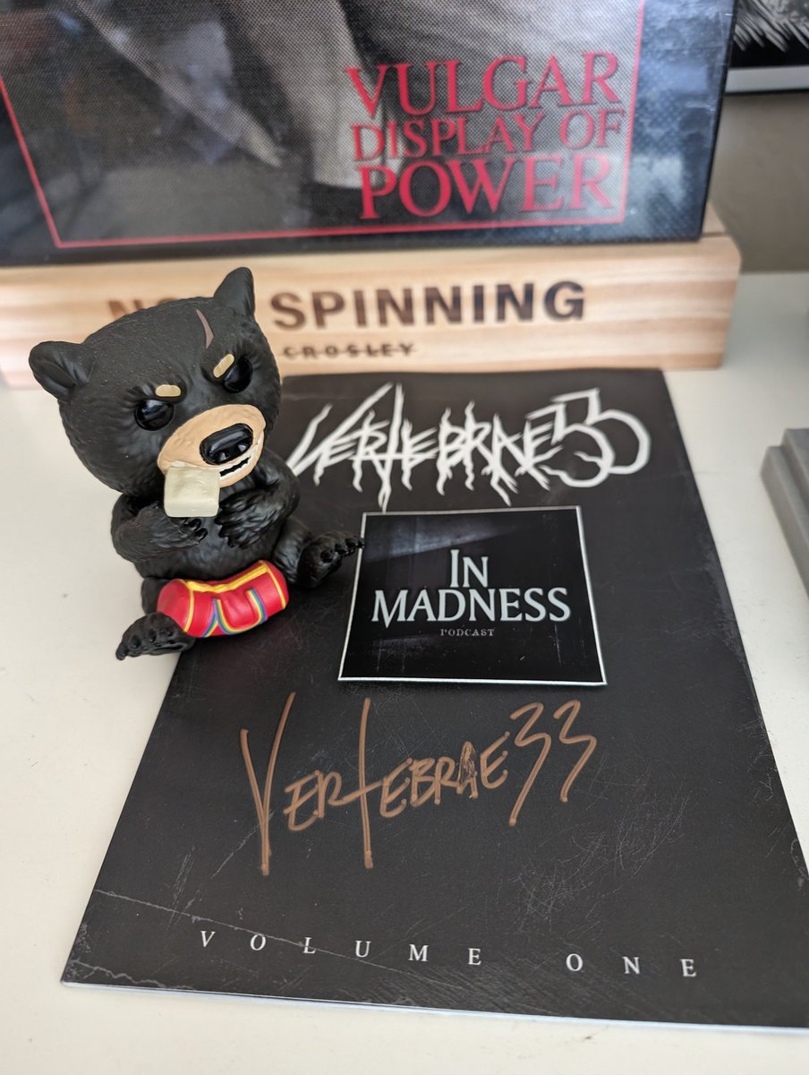 Thank you to @inmadnesspod & @vertebrae33 for the extra Swag. After listening to Ep 27.5 I had to add cocaine bear into my picture 😂😆