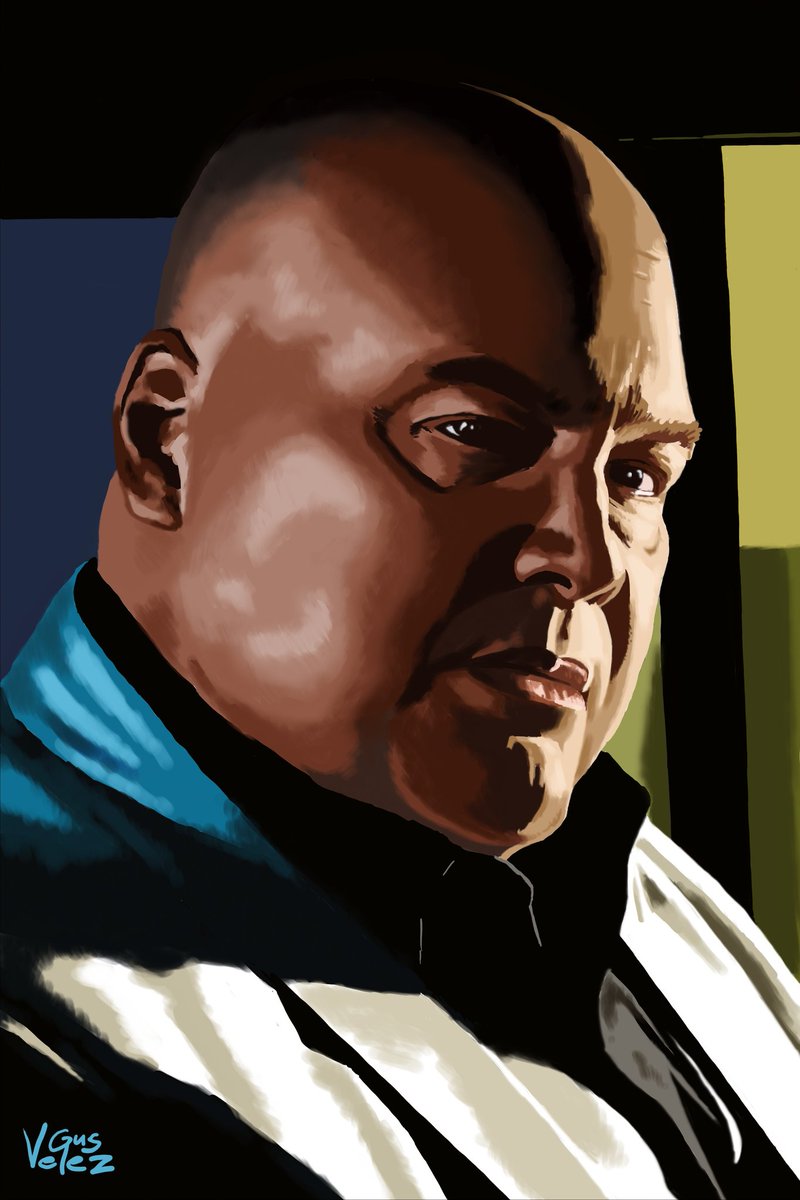 My late contribution to #WilsonFiskWednesday. Throwback sketch and finished digital painting based on DD's 3rd season. #Kingpin @vincentdonofrio #fanart @GraphiteMethod #Daredevil