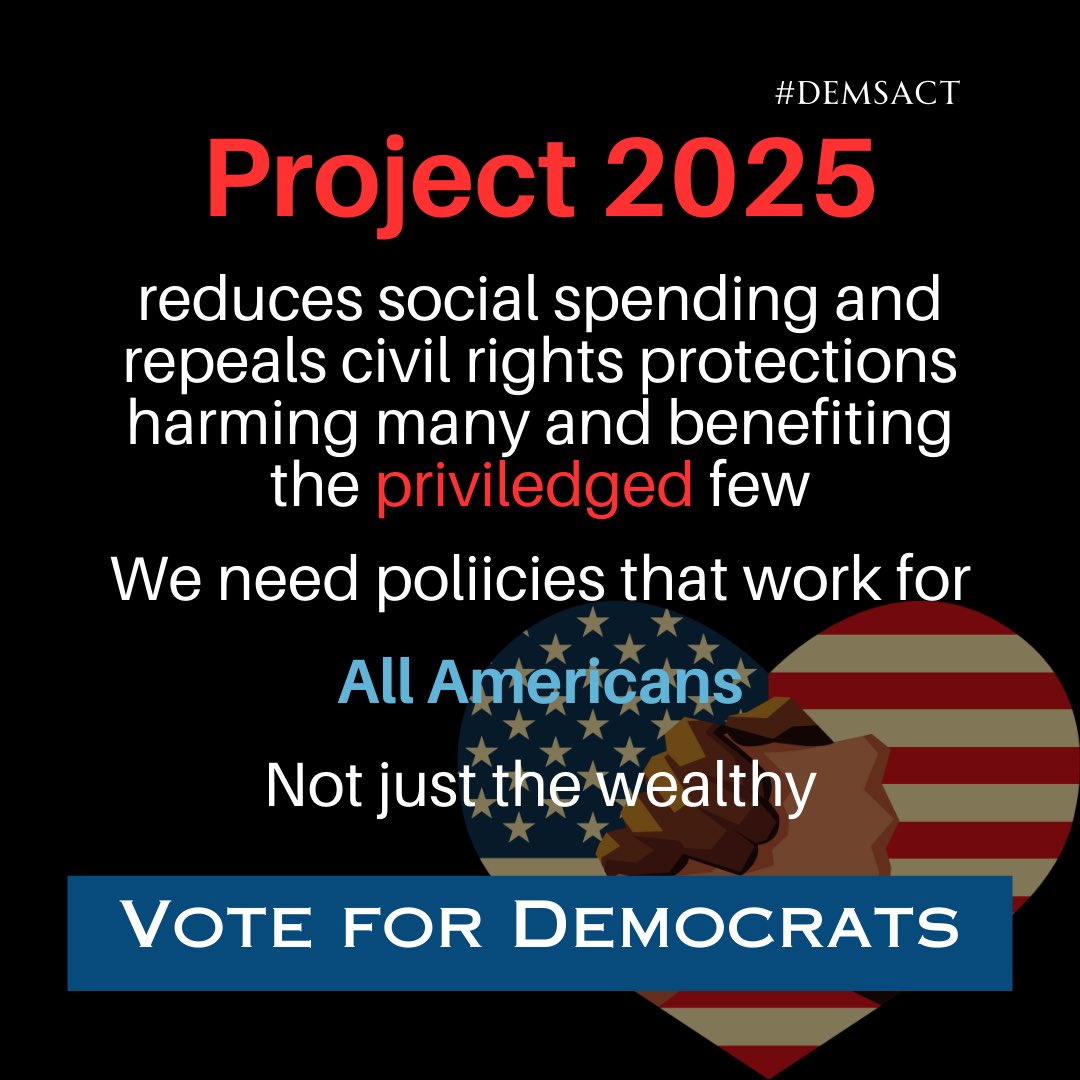 #StopProject2025 #wtpBLUE #ResistanceUnited Project 2025 strips away vital programs for middle or lower income families. Only the privileged will benefit under Trump’s Project 2025. #VoteBlue