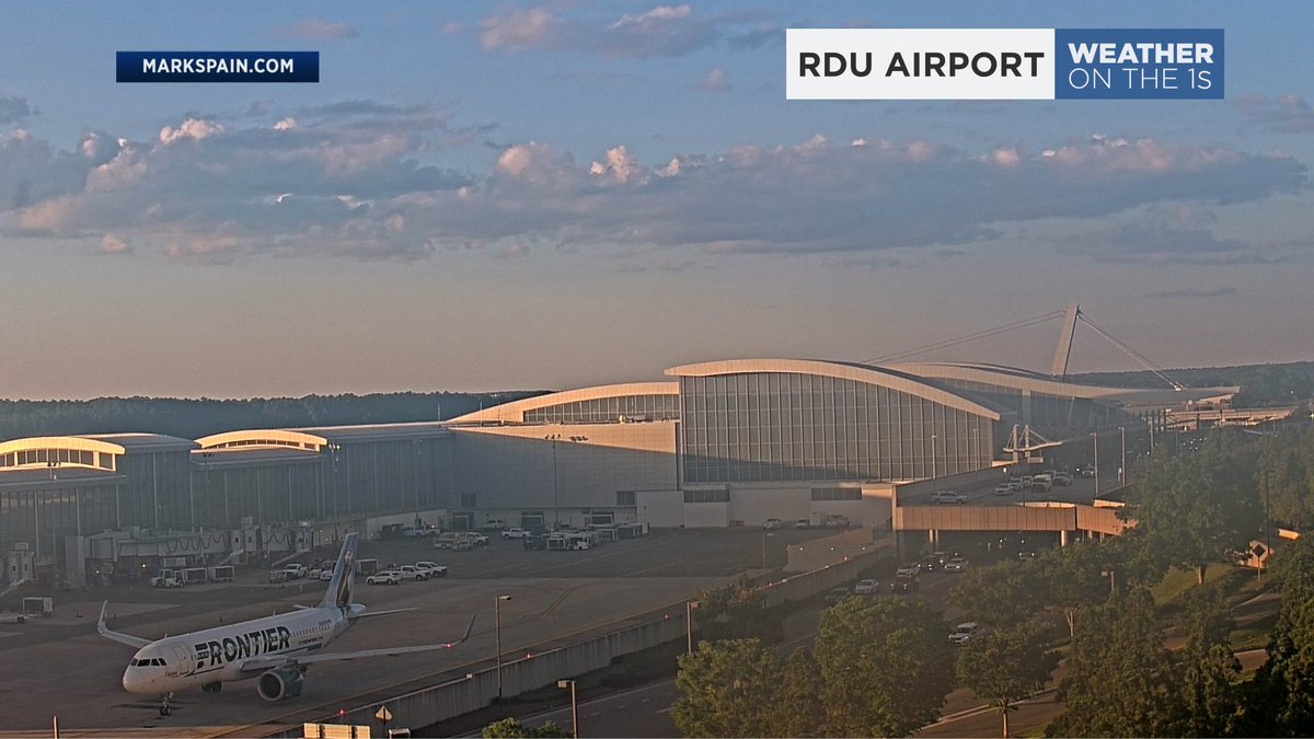 The Wednesday evening view of RDU. #SpectrumNews1 #ncwx