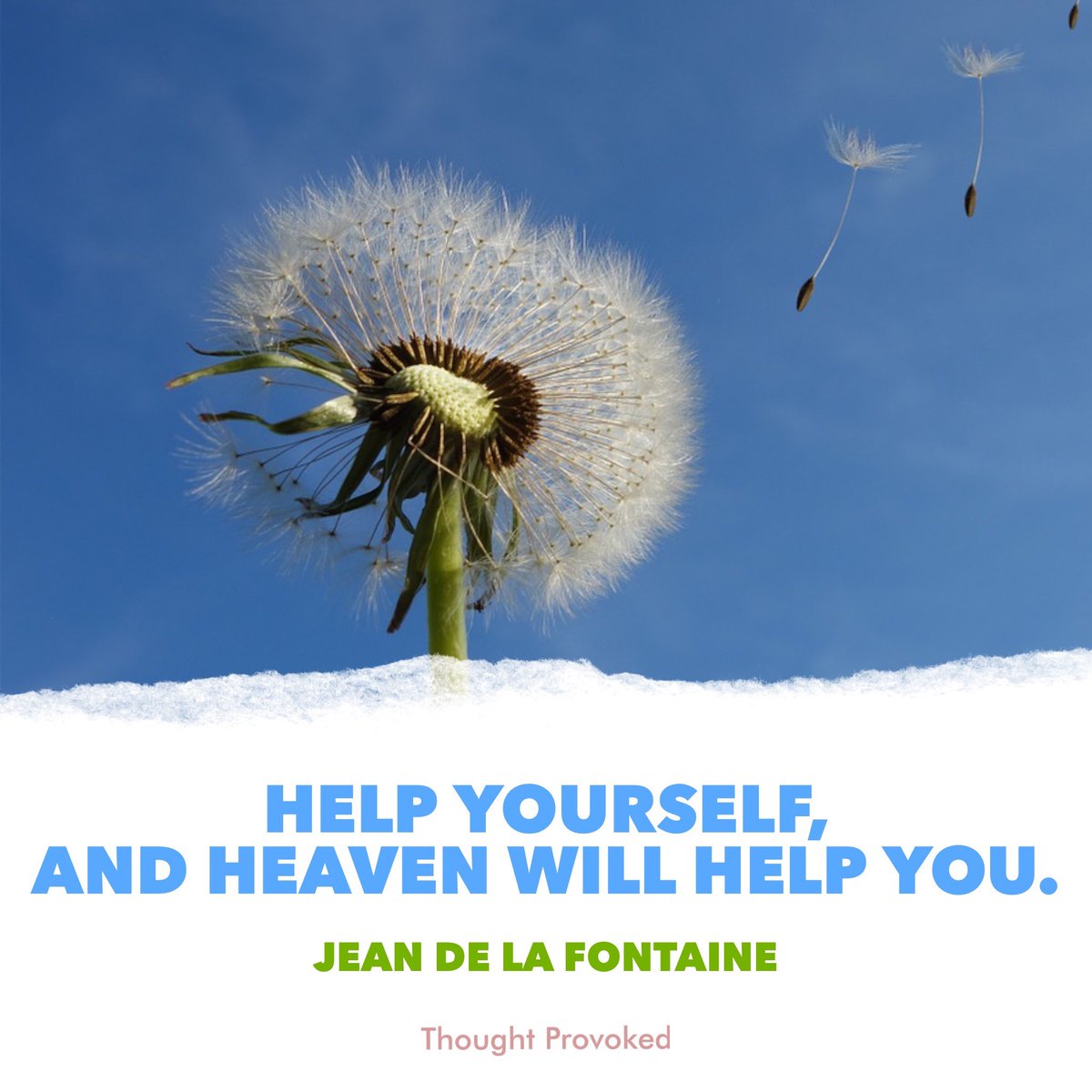 Help yourself and heaven will help you. #Quotes #IQRTG