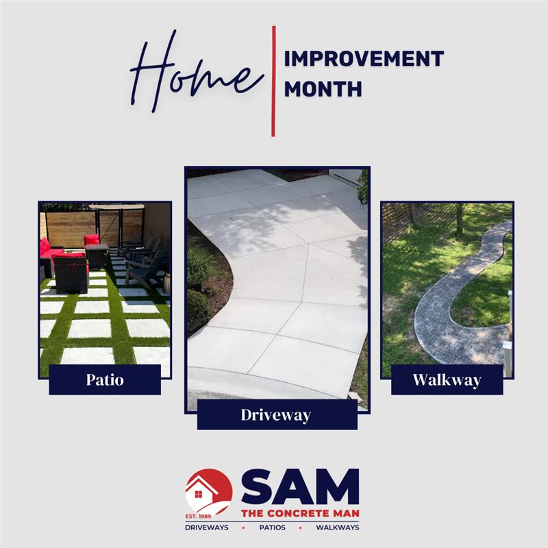 Welcome to Hope Improvement Month! 🏡✨ May is the perfect time to start your home improvement projects, and Sam The Concrete Man is here to help bring your concrete vision to life. 

#HomeImprovement #concretecontractor #outdoorliving #SamTheConcreteMan #concrete