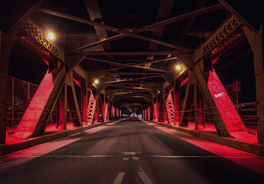 🗓️May 1. 2024 
The #HighLevelBridge in #Edmonton #Alberta will be lit in red and yellow for Bladder Cancer Awareness Month. @BladderCancerCA #BladderCancer #Yeg