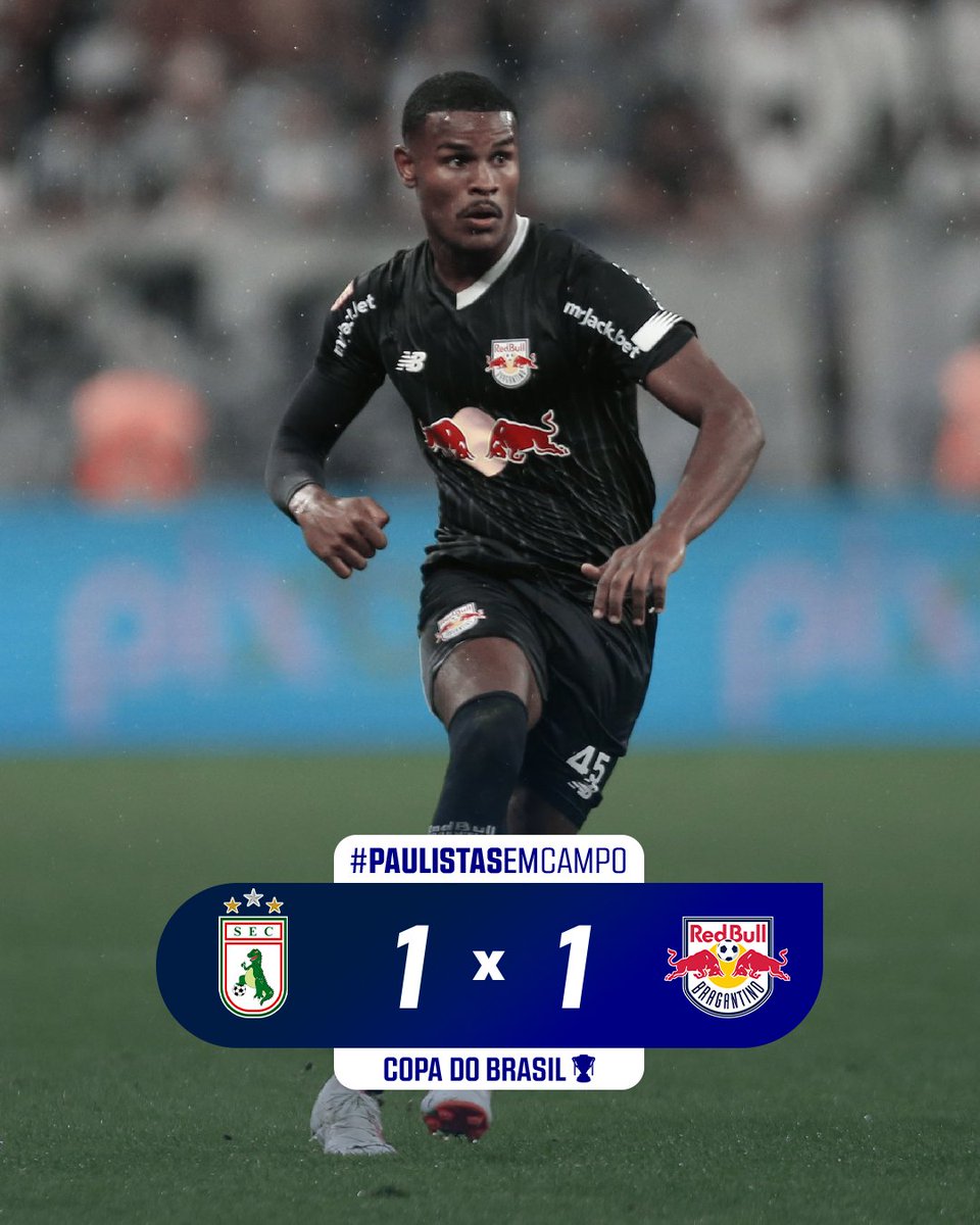 TUDO IGUAL! Red Bull Bragantino leva gol no fim e volta pra casa com o empate no jogo de ida da terceira fase da Copa do Brasil! #FutebolPaulista #PaulistasEmCampo 📷Ari Ferreira/Red Bull Bragantino