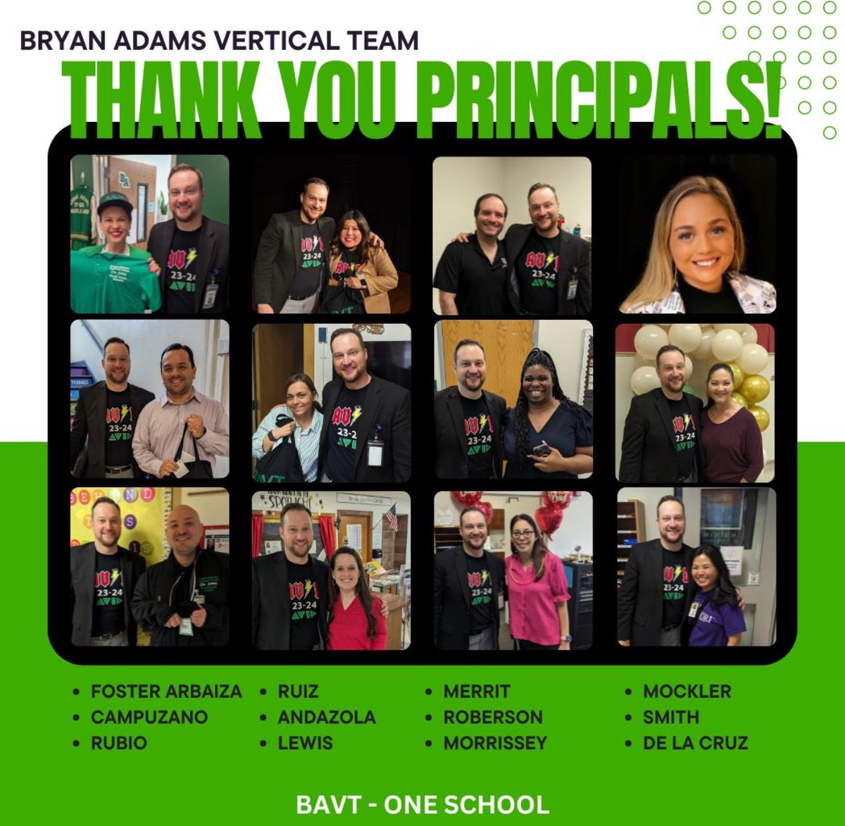 Thank you to the amazing principals in the Bryan Adams Vertical Team (BAVT)! @LauraRubioGarza @THuittDISD @DallasISDSupt