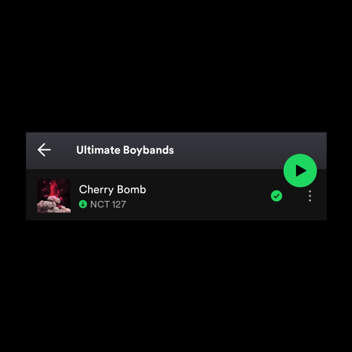 240429 [INFO] #NCT127's 'Cherry Bomb' was added to the 'Ultimate Boybands' playlist on Spotify!

Stream here: 
🔗l1nk.dev/w12u2

@NCTsmtown_127
