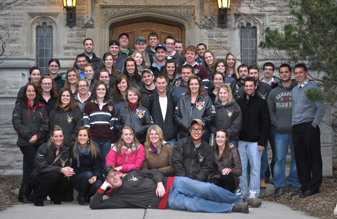 Happy 150th ⁦@UofGuelphOAC⁩! A lot has changed since I graduated as a 2012 Falcon, but the friendships and memories remain! Here is to many more years of aggies 🍻