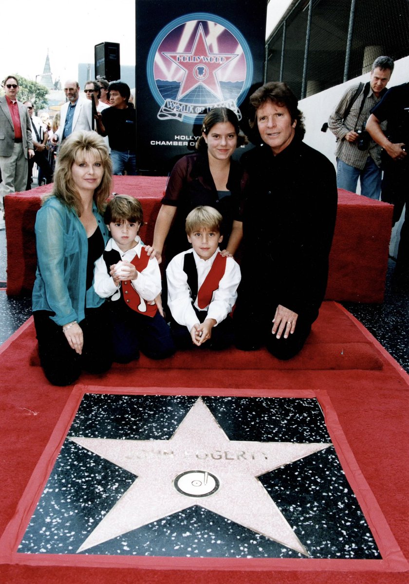 Looking back on when John received his star on the Hollywood Walk of Fame with Julie, Shane, Tyler, and Lyndsay in 1998 #throwback #johnfogerty #ccr #walkoffame