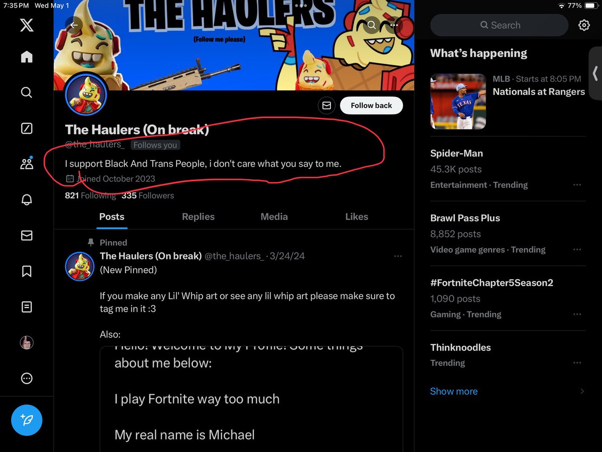 Lamoo @the_haulers_ put this in his bio acting like he didn’t say the n-word 50 fucking times