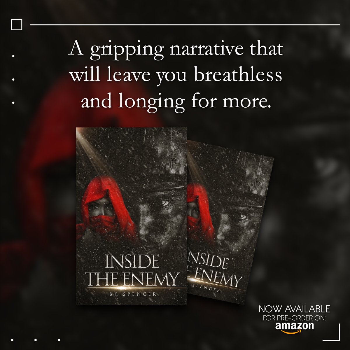 Step into the shoes of Amirah Hamad and experience the chaos of war firsthand in 'Inside the Enemy' by BK Spencer. A gripping narrative that will leave you breathless and longing for more. 

#War #Book #Bookish #fiction #bookworm #romance #romancebooks #books #bookaddict