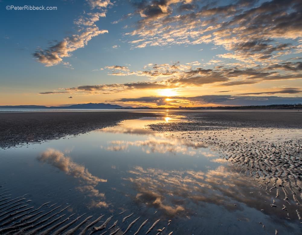 Reflections on #StevenstonBeach #NorthAyrshire #Arran #Saltcoats #Sunset #VisitScotland @VisitScotland